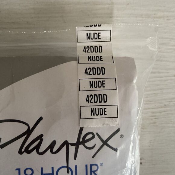 Playtex 18 Hour Seamless Wirefree Bra 4049 Back Side Smoothing Nude Size 42DDD - Picture 3 of 7